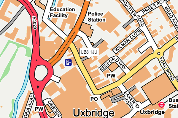 UB8 1JU map - OS OpenMap – Local (Ordnance Survey) UB8 1JU map - OS OpenMap – Local (Ordnance Survey)
