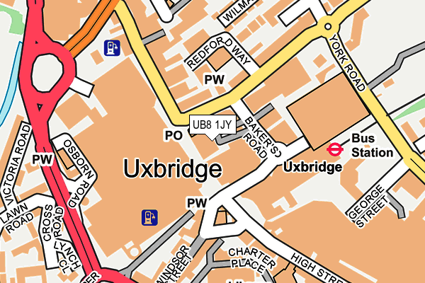 UB8 1JY map - OS OpenMap – Local (Ordnance Survey) UB8 1JY map - OS OpenMap – Local (Ordnance Survey)