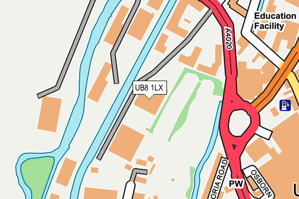 UB8 1LX map - OS OpenMap – Local (Ordnance Survey) UB8 1LX map - OS OpenMap – Local (Ordnance Survey)