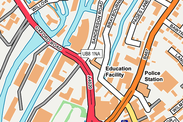 UB8 1NA map - OS OpenMap – Local (Ordnance Survey) UB8 1NA map - OS OpenMap – Local (Ordnance Survey)