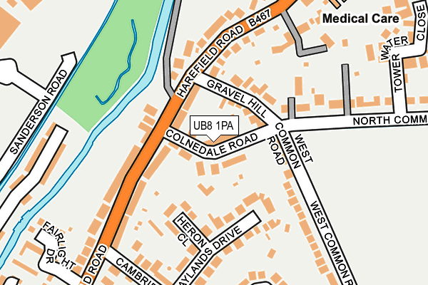 UB8 1PA map - OS OpenMap – Local (Ordnance Survey) UB8 1PA map - OS OpenMap – Local (Ordnance Survey)