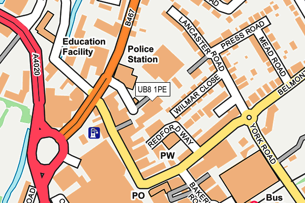 UB8 1PE map - OS OpenMap – Local (Ordnance Survey) UB8 1PE map - OS OpenMap – Local (Ordnance Survey)