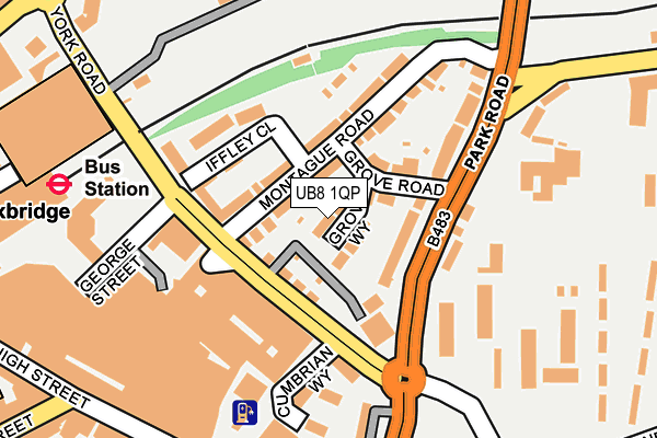 UB8 1QP map - OS OpenMap – Local (Ordnance Survey) UB8 1QP map - OS OpenMap – Local (Ordnance Survey)