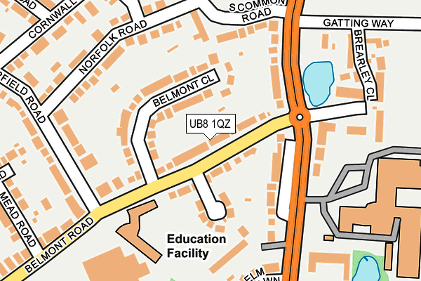 UB8 1QZ map - OS OpenMap – Local (Ordnance Survey) UB8 1QZ map - OS OpenMap – Local (Ordnance Survey)
