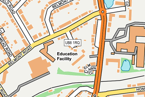 UB8 1RQ map - OS OpenMap – Local (Ordnance Survey)