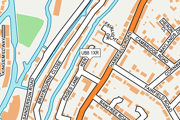 UB8 1XR map - OS OpenMap – Local (Ordnance Survey) UB8 1XR map - OS OpenMap – Local (Ordnance Survey)