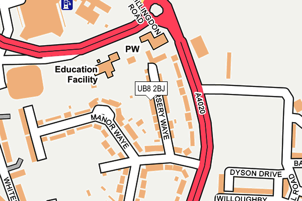 UB8 2BJ map - OS OpenMap – Local (Ordnance Survey) UB8 2BJ map - OS OpenMap – Local (Ordnance Survey)