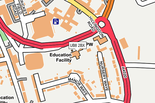 UB8 2BX map - OS OpenMap – Local (Ordnance Survey) UB8 2BX map - OS OpenMap – Local (Ordnance Survey)