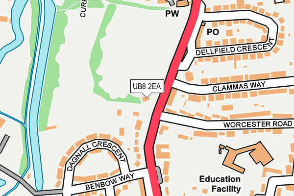 UB8 2EA map - OS OpenMap – Local (Ordnance Survey) UB8 2EA map - OS OpenMap – Local (Ordnance Survey)