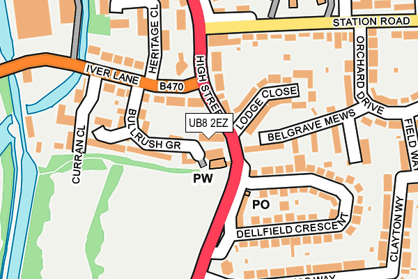 UB8 2EZ map - OS OpenMap – Local (Ordnance Survey) UB8 2EZ map - OS OpenMap – Local (Ordnance Survey)