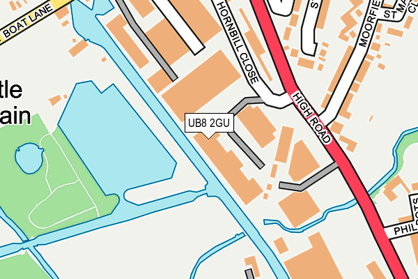 UB8 2GU map - OS OpenMap – Local (Ordnance Survey) UB8 2GU map - OS OpenMap – Local (Ordnance Survey)