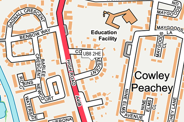 UB8 2HE map - OS OpenMap – Local (Ordnance Survey) UB8 2HE map - OS OpenMap – Local (Ordnance Survey)