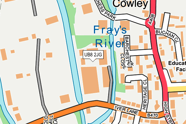 UB8 2JG map - OS OpenMap – Local (Ordnance Survey) UB8 2JG map - OS OpenMap – Local (Ordnance Survey)