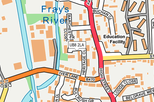 UB8 2LA map - OS OpenMap – Local (Ordnance Survey) UB8 2LA map - OS OpenMap – Local (Ordnance Survey)