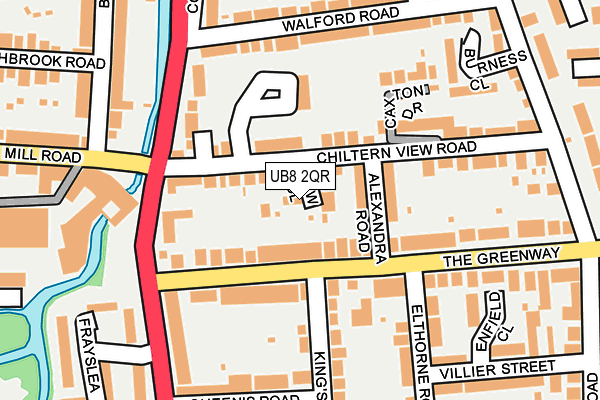 UB8 2QR map - OS OpenMap – Local (Ordnance Survey) UB8 2QR map - OS OpenMap – Local (Ordnance Survey)