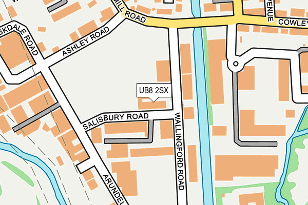 UB8 2SX map - OS OpenMap – Local (Ordnance Survey) UB8 2SX map - OS OpenMap – Local (Ordnance Survey)