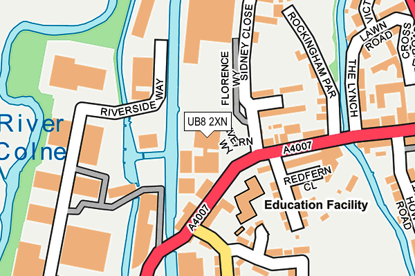 UB8 2XN map - OS OpenMap – Local (Ordnance Survey) UB8 2XN map - OS OpenMap – Local (Ordnance Survey)