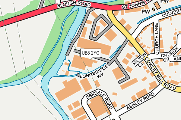 UB8 2YG map - OS OpenMap – Local (Ordnance Survey) UB8 2YG map - OS OpenMap – Local (Ordnance Survey)