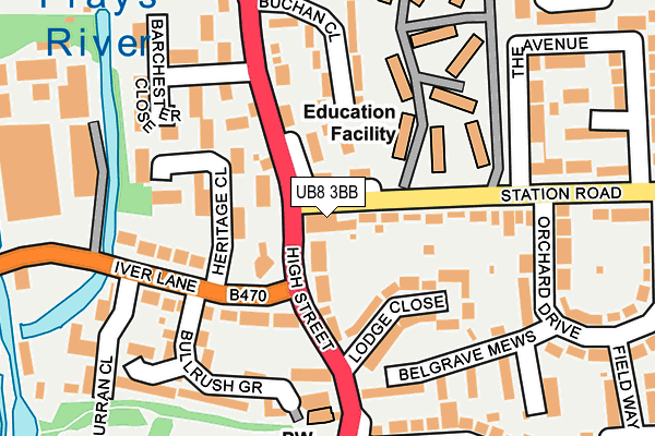 UB8 3BB map - OS OpenMap – Local (Ordnance Survey) UB8 3BB map - OS OpenMap – Local (Ordnance Survey)