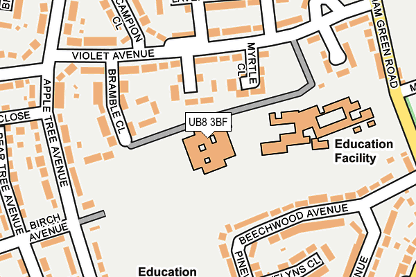 UB8 3BF map - OS OpenMap – Local (Ordnance Survey) UB8 3BF map - OS OpenMap – Local (Ordnance Survey)