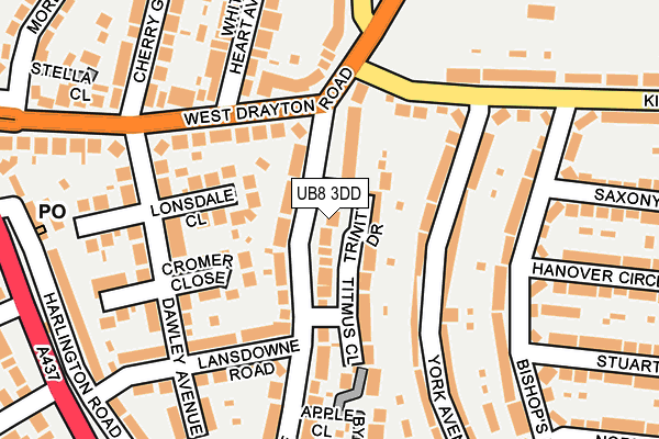 UB8 3DD map - OS OpenMap – Local (Ordnance Survey) UB8 3DD map - OS OpenMap – Local (Ordnance Survey)