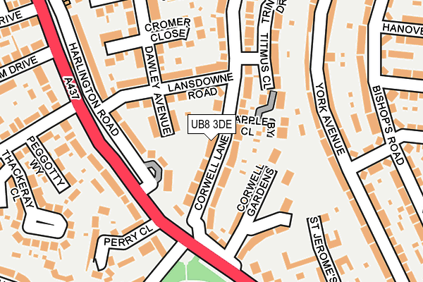 UB8 3DE map - OS OpenMap – Local (Ordnance Survey) UB8 3DE map - OS OpenMap – Local (Ordnance Survey)