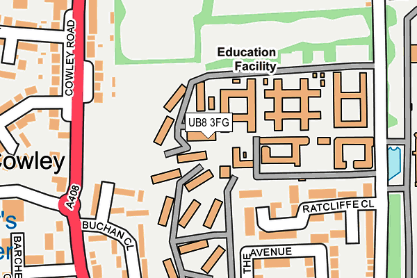 UB8 3FG map - OS OpenMap – Local (Ordnance Survey) UB8 3FG map - OS OpenMap – Local (Ordnance Survey)