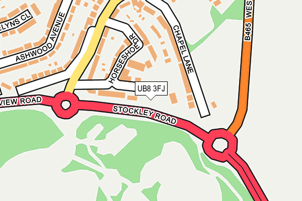 UB8 3FJ map - OS OpenMap – Local (Ordnance Survey) UB8 3FJ map - OS OpenMap – Local (Ordnance Survey)