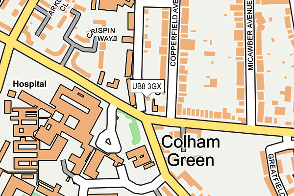 UB8 3GX map - OS OpenMap – Local (Ordnance Survey) UB8 3GX map - OS OpenMap – Local (Ordnance Survey)