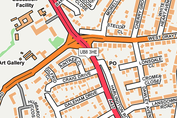 UB8 3HE map - OS OpenMap – Local (Ordnance Survey) UB8 3HE map - OS OpenMap – Local (Ordnance Survey)