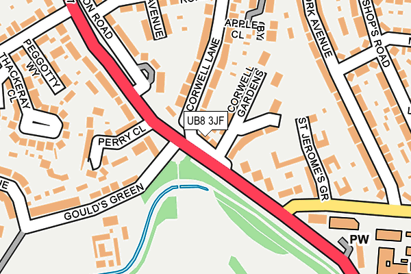 UB8 3JF map - OS OpenMap – Local (Ordnance Survey) UB8 3JF map - OS OpenMap – Local (Ordnance Survey)