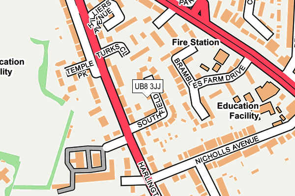 UB8 3JJ map - OS OpenMap – Local (Ordnance Survey) UB8 3JJ map - OS OpenMap – Local (Ordnance Survey)