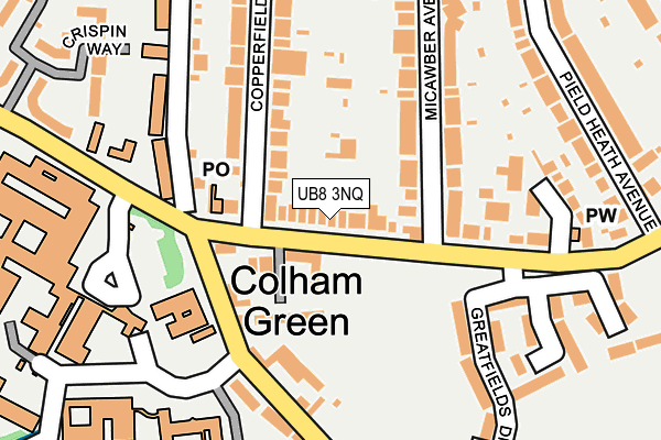 UB8 3NQ map - OS OpenMap – Local (Ordnance Survey)