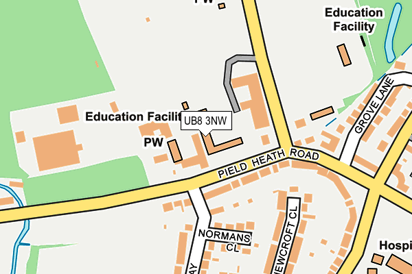UB8 3NW map - OS OpenMap – Local (Ordnance Survey) UB8 3NW map - OS OpenMap – Local (Ordnance Survey)