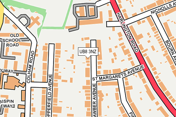 UB8 3NZ map - OS OpenMap – Local (Ordnance Survey) UB8 3NZ map - OS OpenMap – Local (Ordnance Survey)