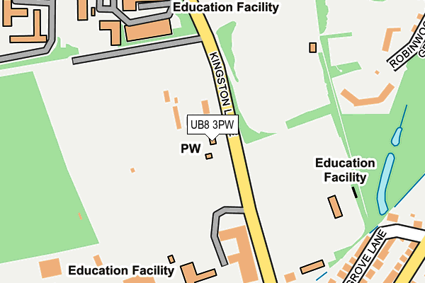 UB8 3PW map - OS OpenMap – Local (Ordnance Survey) UB8 3PW map - OS OpenMap – Local (Ordnance Survey)