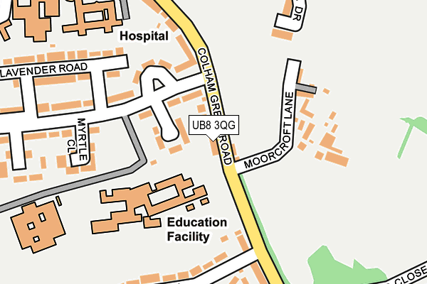 UB8 3QG map - OS OpenMap – Local (Ordnance Survey) UB8 3QG map - OS OpenMap – Local (Ordnance Survey)