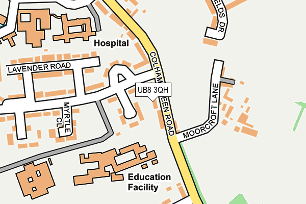 UB8 3QH map - OS OpenMap – Local (Ordnance Survey) UB8 3QH map - OS OpenMap – Local (Ordnance Survey)