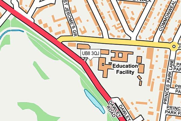 UB8 3QJ map - OS OpenMap – Local (Ordnance Survey) UB8 3QJ map - OS OpenMap – Local (Ordnance Survey)