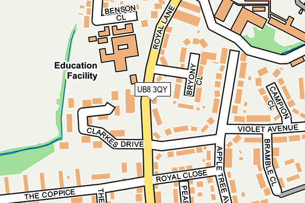UB8 3QY map - OS OpenMap – Local (Ordnance Survey) UB8 3QY map - OS OpenMap – Local (Ordnance Survey)