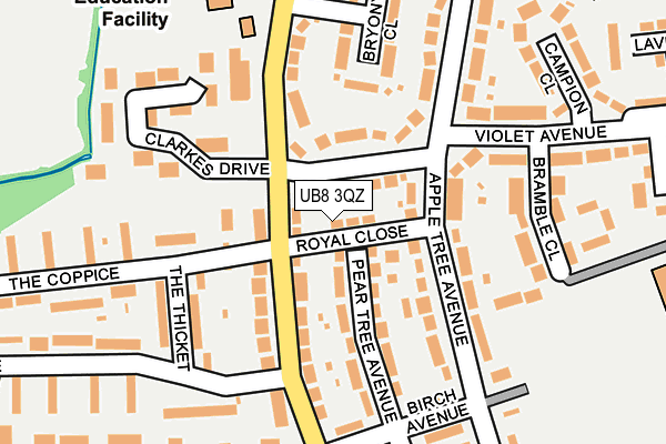 UB8 3QZ map - OS OpenMap – Local (Ordnance Survey) UB8 3QZ map - OS OpenMap – Local (Ordnance Survey)