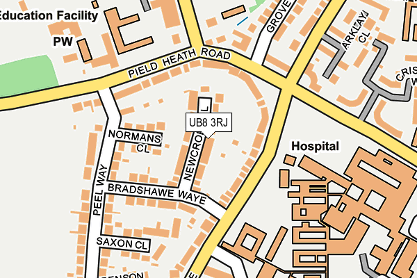 UB8 3RJ map - OS OpenMap – Local (Ordnance Survey) UB8 3RJ map - OS OpenMap – Local (Ordnance Survey)