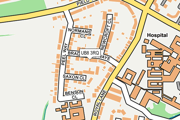 UB8 3RQ map - OS OpenMap – Local (Ordnance Survey) UB8 3RQ map - OS OpenMap – Local (Ordnance Survey)