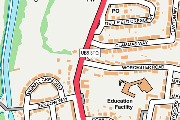 UB8 3TQ map - OS OpenMap – Local (Ordnance Survey) UB8 3TQ map - OS OpenMap – Local (Ordnance Survey)