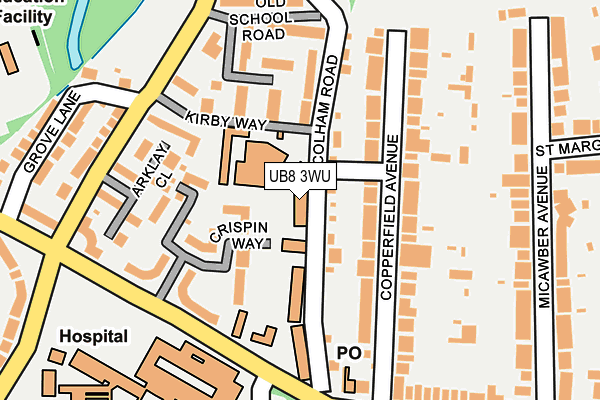 UB8 3WU map - OS OpenMap – Local (Ordnance Survey) UB8 3WU map - OS OpenMap – Local (Ordnance Survey)