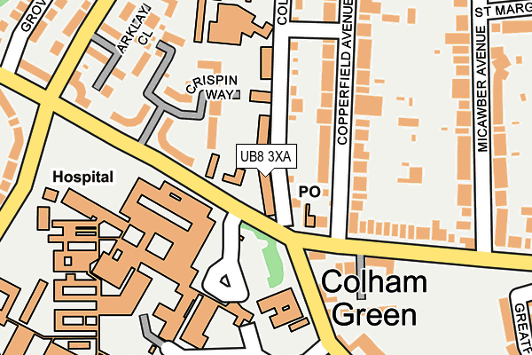 UB8 3XA map - OS OpenMap – Local (Ordnance Survey) UB8 3XA map - OS OpenMap – Local (Ordnance Survey)