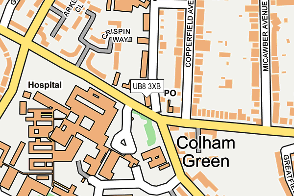UB8 3XB map - OS OpenMap – Local (Ordnance Survey) UB8 3XB map - OS OpenMap – Local (Ordnance Survey)