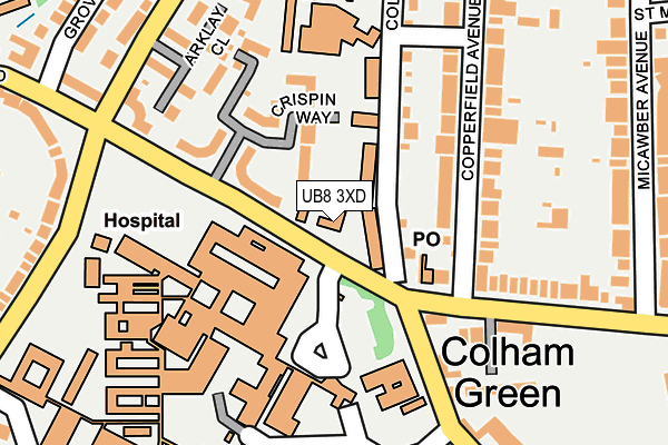 UB8 3XD map - OS OpenMap – Local (Ordnance Survey) UB8 3XD map - OS OpenMap – Local (Ordnance Survey)