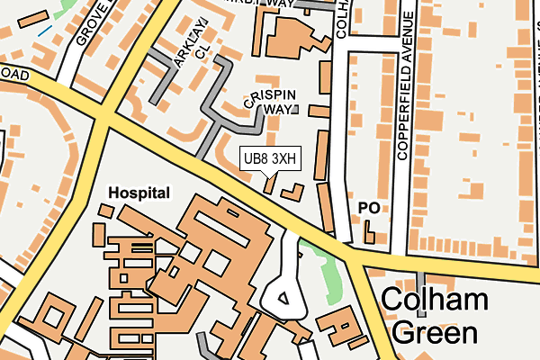 UB8 3XH map - OS OpenMap – Local (Ordnance Survey) UB8 3XH map - OS OpenMap – Local (Ordnance Survey)