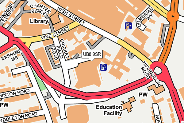 UB8 9SR map - OS OpenMap – Local (Ordnance Survey) UB8 9SR map - OS OpenMap – Local (Ordnance Survey)